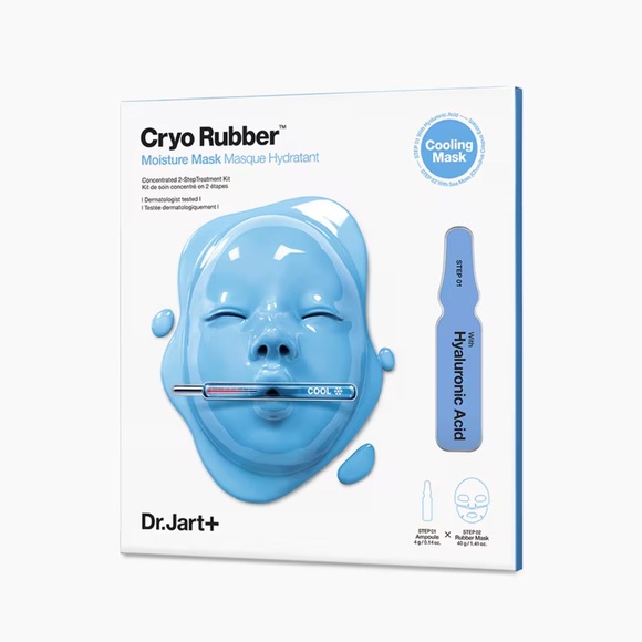 NWT, Dr.Jart+, Cryo Rubber Face Moisture Mask With Hyaluronic Acid, 2-step kit - Picture 1 of 6